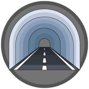 Course badge for The Dark Tunnel - Python